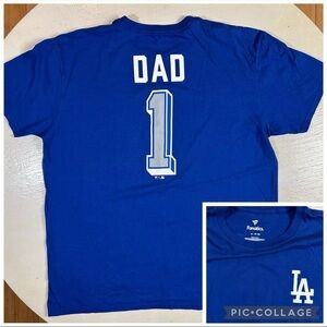 Fanatics Los Angeles Dodgers Team #1 Dad Graphic Blue SS T-Shirt Men’s Size XL